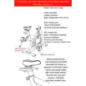 Spin Bike Dikey Kondisyon Bisikleti Fitness Egzersiz Ipad Tablet Standlı