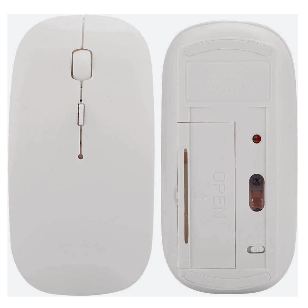 Pilli Kablosuz Mouse Beyaz 800/1200/1600dpi 2.4Ghz Rgb Ledli