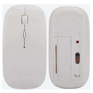 Pilli Kablosuz Mouse Beyaz 800/1200/1600dpi 2.4Ghz Rgb Ledli