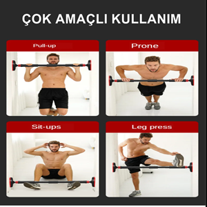 Yeni Nesil 72-95CM Kapı Barı Koridor Barfiksi Barfix Spor Aleti Demiri Barfiks Çubuğu