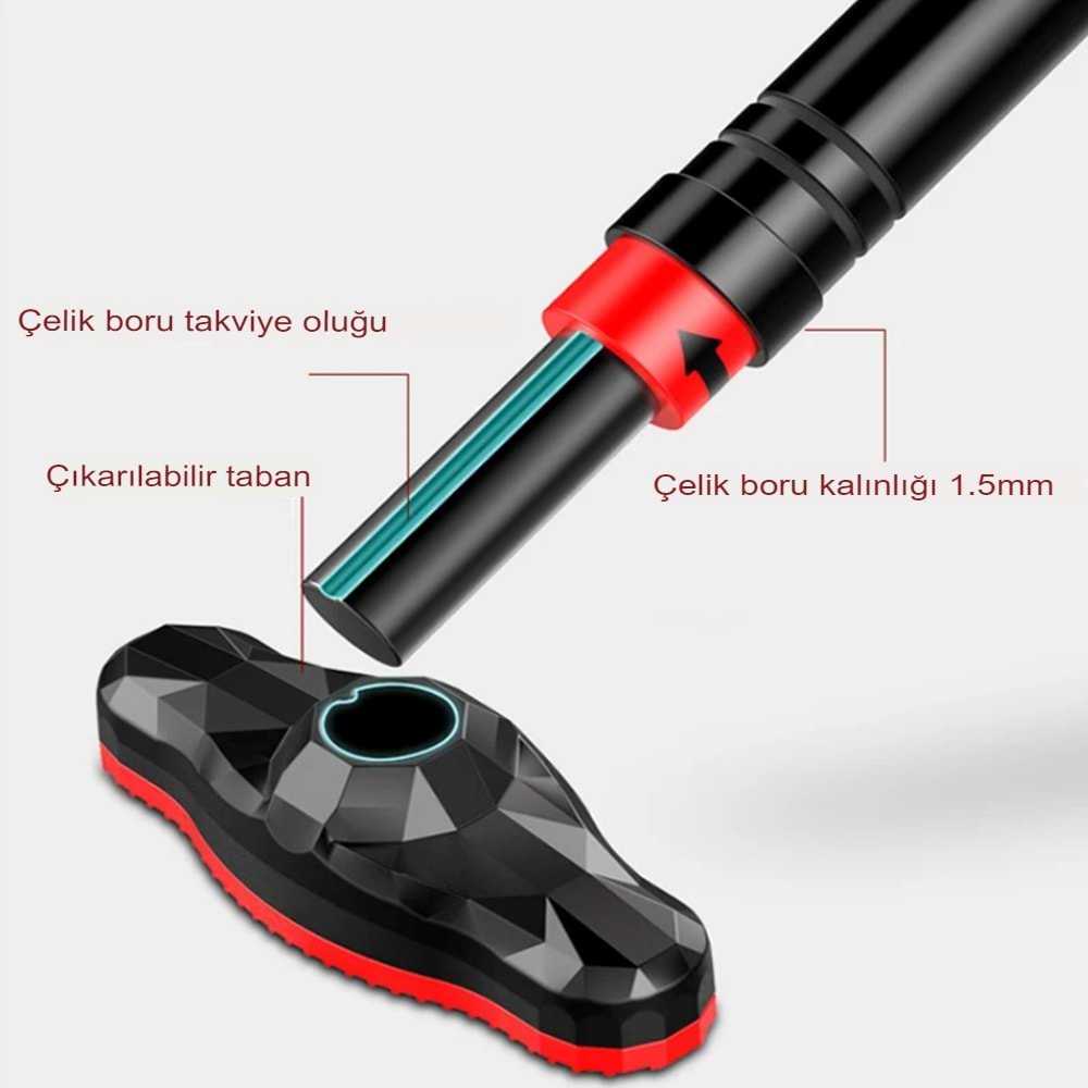 Yeni Nesil 72-95CM Kapı Barı Koridor Barfiksi Barfix Spor Aleti Demiri Barfiks Çubuğu