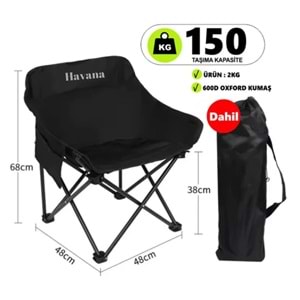 Orta Boy Katlanır Kamp Piknik Sandalyesi ve Taşıma Çantalı Bahçe sandalyesi Dinlenme Koltuğu