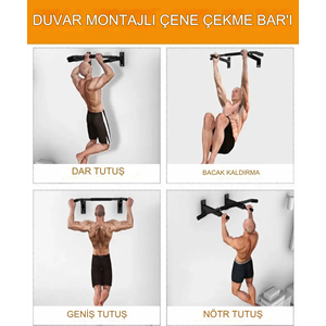 Duvar Barfiksi Güçlü Duvara Monte Kapı Barfix Çubuğu Demiri
