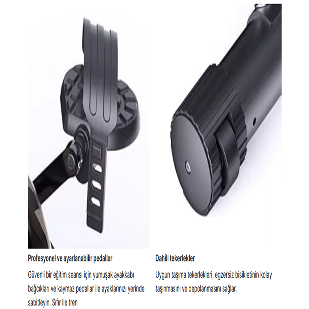 X 4’ü 1 Arada Katlanabilir Manyetik Kondisyon Bisikleti – Sessiz Spin Bike, LCD Ekranlı, Direnç Bantlı, Dikey Egzersiz Bisikleti