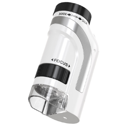 Mini Portatif Çocuk Mikroskop – 50X–300X Zoom, LED Işıklı, Eğitim ve Keşif Mikroskobu