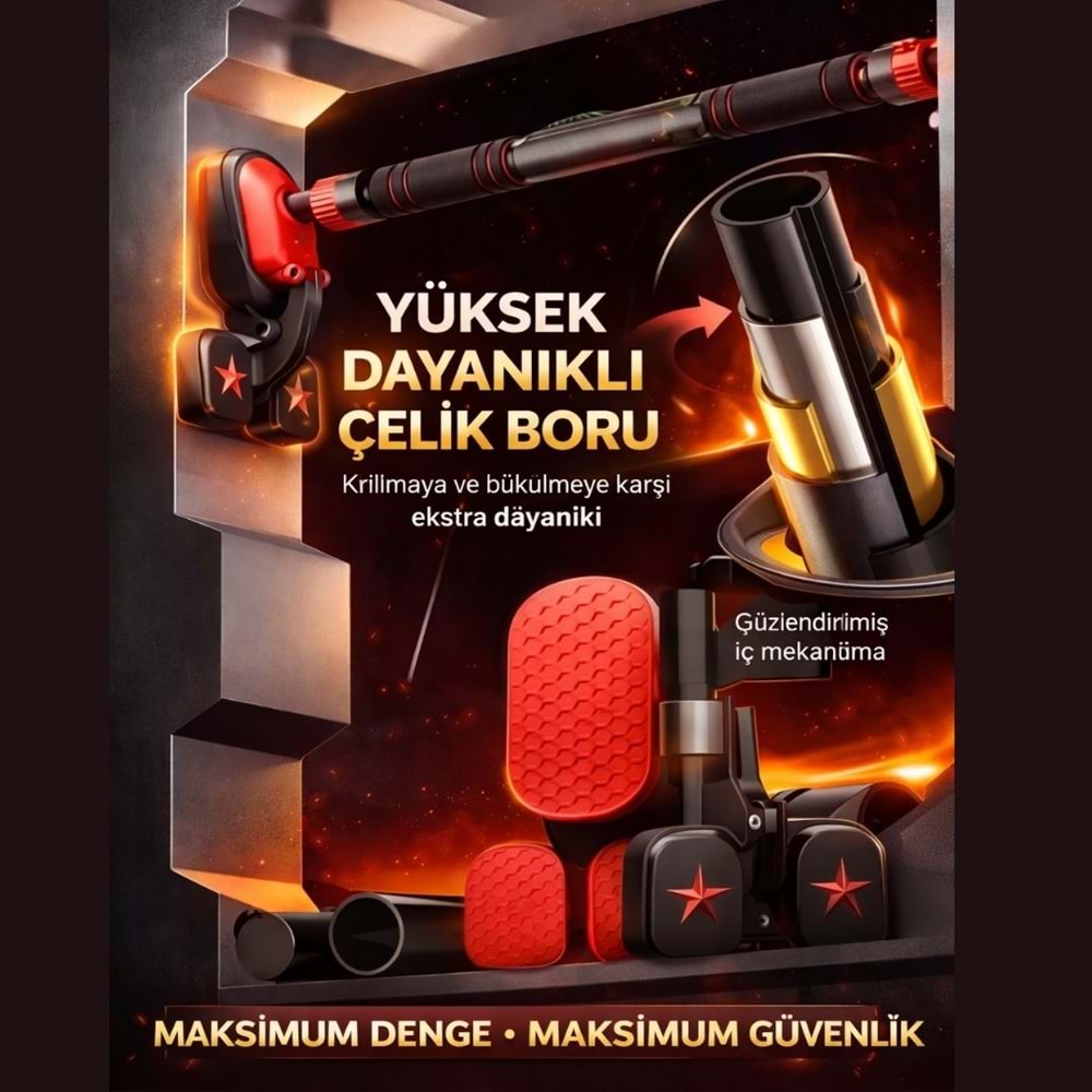 Raiden 3POD 3 Ayaklı Barfiks Aleti 92-125 cm Ayarlanabilir Kapı Koridor Çekme Barı