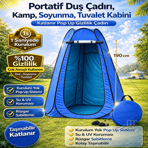 DS12 Pop Up Duş Çadırı Kamp Soyunma Kabini Tuvalet Çadırı Plaj Gizlilik Kabini Katlanır Taşınabilir