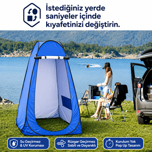 DS12 Pop Up Duş Çadırı Kamp Soyunma Kabini Tuvalet Çadırı Plaj Gizlilik Kabini Katlanır Taşınabilir