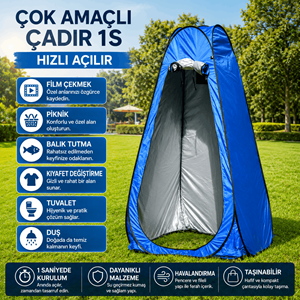 DS12 Pop Up Duş Çadırı Kamp Soyunma Kabini Tuvalet Çadırı Plaj Gizlilik Kabini Katlanır Taşınabilir