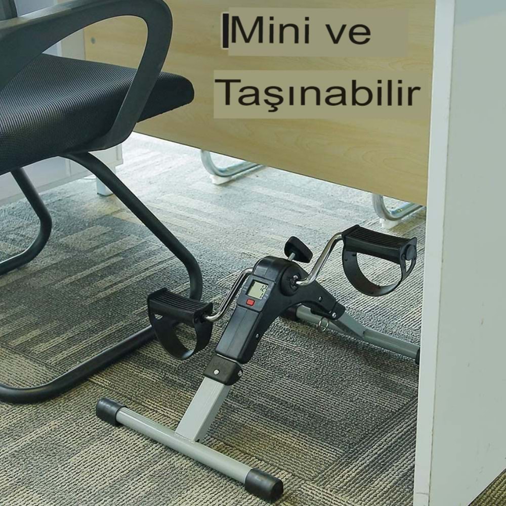 X1 Mini Katlanabilir El ve Ayak Egzersiz Pedalı Kondisyon Bisikleti – LCD Sayaçlı, Ayarlanabilir Dirençli, Taşınabilir Fitness Ekipmanı