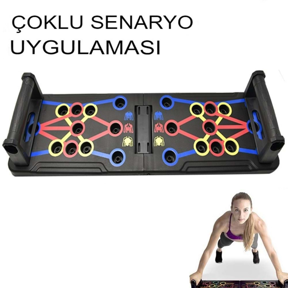 Çok Fonksiyonlu Katlanabilir Şınav Tahtası Platformu Fitness Spor Kondisyon Sağlama Aleti