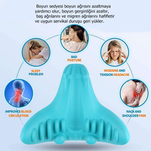 Düz Boyun Masaj Yastığı Düzleştirici Omuz Sedyesi Gevşetici Servikal Kayropraktik Traksiyon Cihaz Yastık