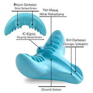 Düz Boyun Masaj Yastığı Düzleştirici Omuz Sedyesi Gevşetici Servikal Kayropraktik Traksiyon Cihaz Yastık