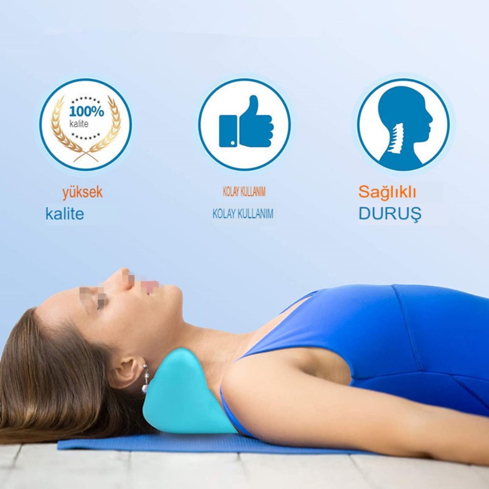 Düz Boyun Masaj Yastığı Düzleştirici Omuz Sedyesi Gevşetici Servikal Kayropraktik Traksiyon Cihaz Yastık