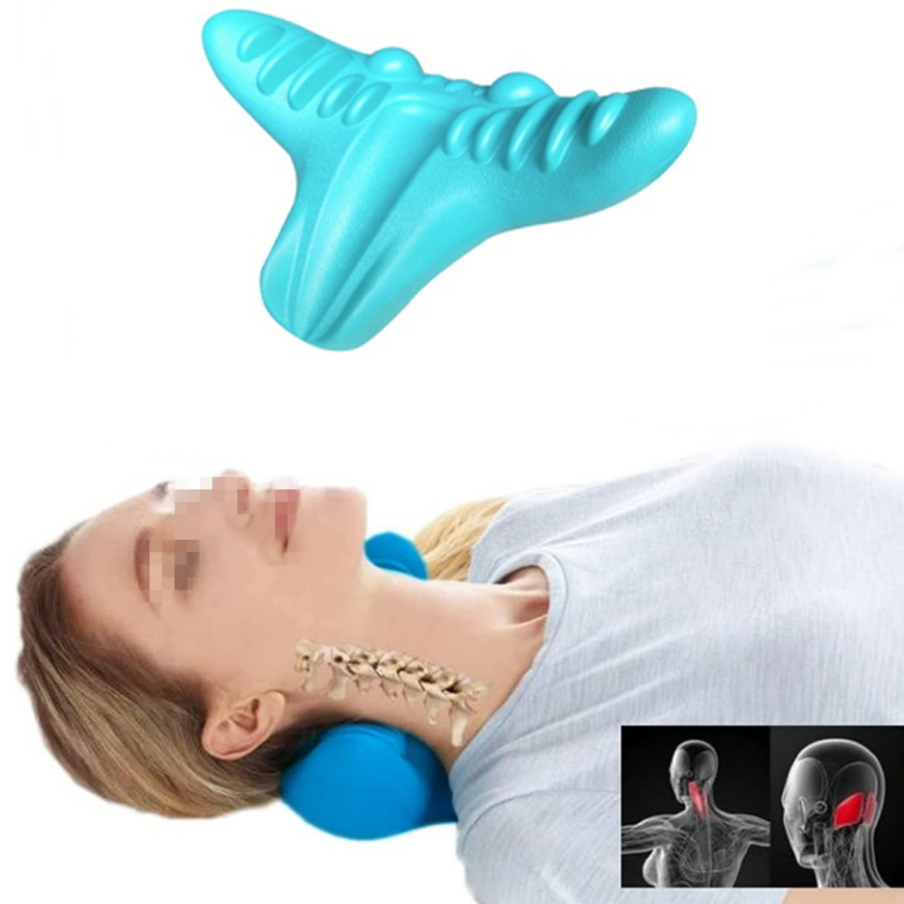 Düz Boyun Masaj Yastığı Düzleştirici Omuz Sedyesi Gevşetici Servikal Kayropraktik Traksiyon Cihaz Yastık