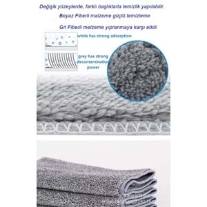 Mor Teleskobik Mandallı Mikrofiber Sihirli Mop Yüzey Temizleyici (duvar,fayans,yer,cam)