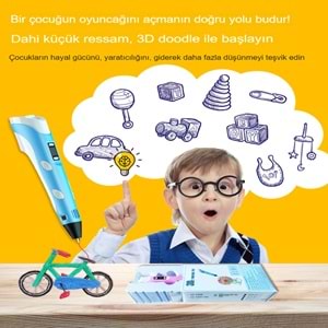 3d Pen - Üç Boyutlu Yazıcı Kalem Printer 3 Renk Filament