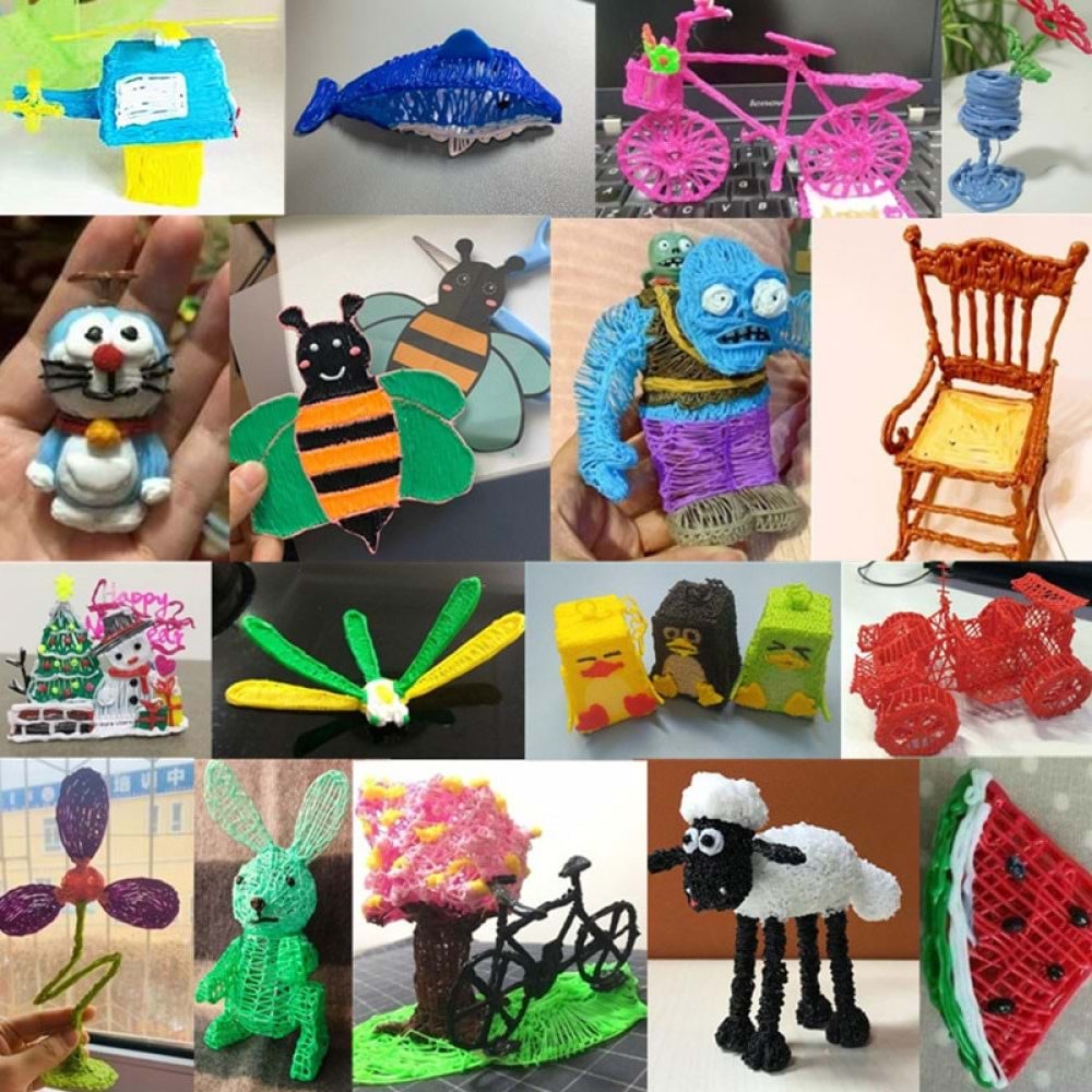 3d Pen - Üç Boyutlu Yazıcı Kalem Printer 3 Renk Filament