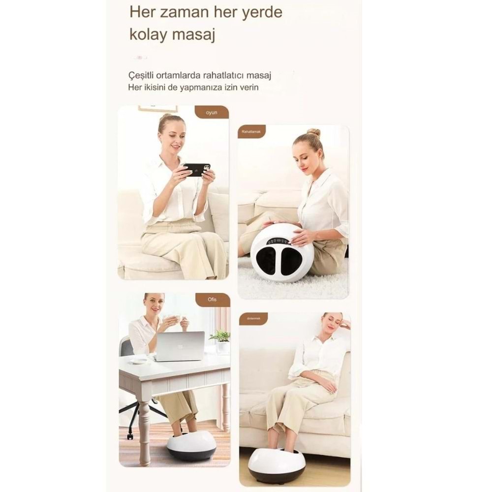 Ayak Masaj Aleti (foot Massager) Isı Zaman Air Ayarlı Masaj Aleti Ayak Topuk Taban Masaj Cihazı