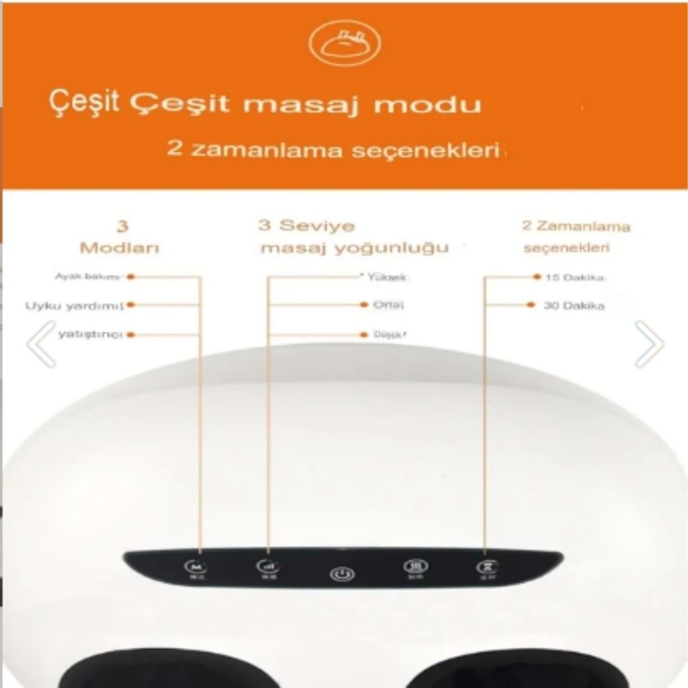 Ayak Masaj Aleti (foot Massager) Isı Zaman Air Ayarlı Masaj Aleti Ayak Topuk Taban Masaj Cihazı