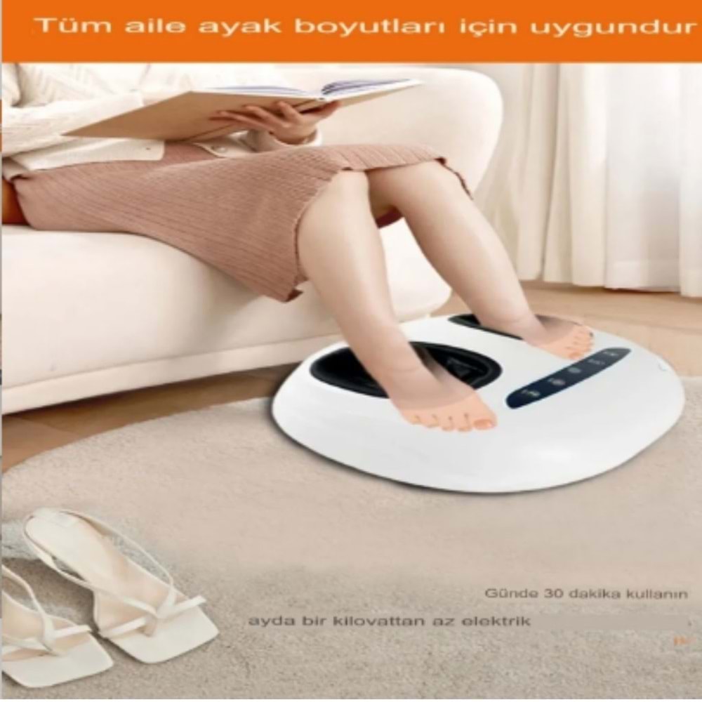 Ayak Masaj Aleti (foot Massager) Isı Zaman Air Ayarlı Masaj Aleti Ayak Topuk Taban Masaj Cihazı