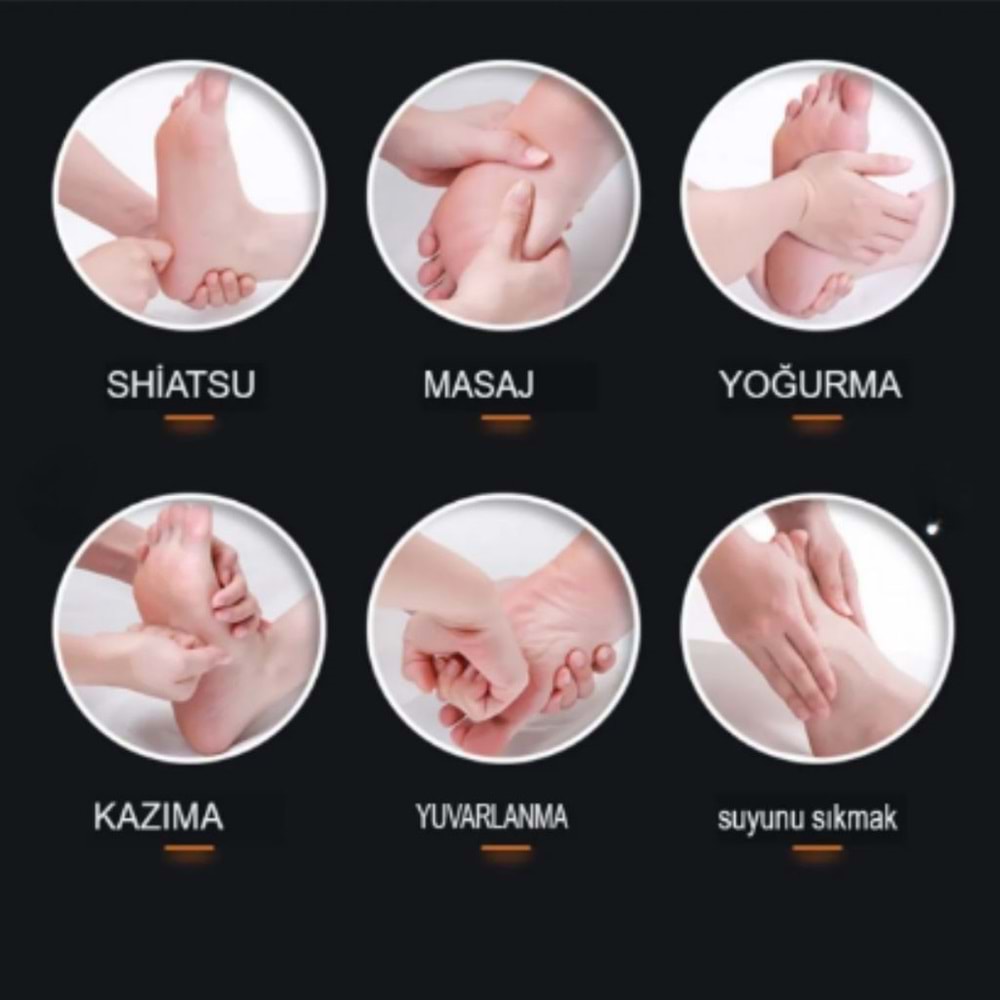 Ayak Masaj Aleti (foot Massager) Isı Zaman Air Ayarlı Masaj Aleti Ayak Topuk Taban Masaj Cihazı