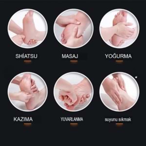 Ayak Masaj Aleti (foot Massager) Isı Zaman Air Ayarlı Masaj Aleti Ayak Topuk Taban Masaj Cihazı