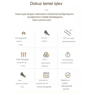 Ayak Masaj Aleti (foot Massager) Isı Zaman Air Ayarlı Masaj Aleti Ayak Topuk Taban Masaj Cihazı