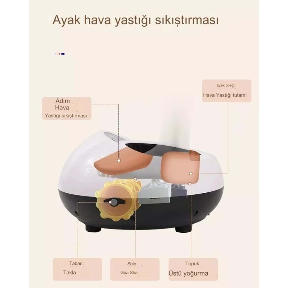 Ayak Masaj Aleti (foot Massager) Isı Zaman Air Ayarlı Masaj Aleti Ayak Topuk Taban Masaj Cihazı
