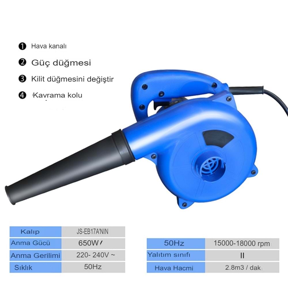 Bilgisayar Hava Kompresörü 650w Elektrikli Hava Üfleme Çekme Körüğü 650w Kompresör Körük Oto Araç Pc Temizleme