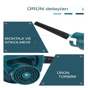 Bilgisayar Hava Kompresörü 650w Elektrikli Hava Üfleme Çekme Körüğü 650w Kompresör Körük Oto Araç Pc Temizleme