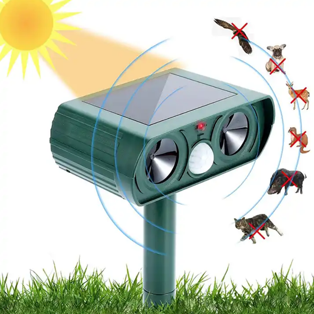 Ultrasonik Yabani Hayvan Engelleyici Uzaklaştırıcı Kaçırıcı Kedi,Köpek,Fare,Yılan,Akrep Hareket Sensörlü Tespitli Cihaz