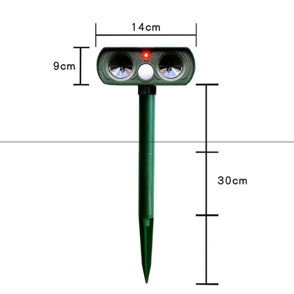 Ultrasonik Yabani Hayvan Engelleyici Uzaklaştırıcı Kaçırıcı Kedi,Köpek,Fare,Yılan,Akrep Hareket Sensörlü Tespitli Cihaz