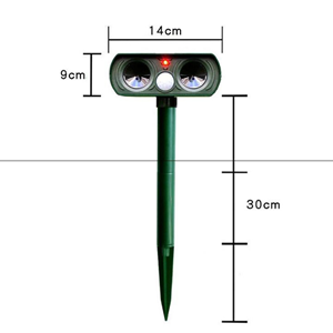 Ultrasonik Yabani Hayvan Engelleyici Uzaklaştırıcı Kaçırıcı Kedi,Köpek,Fare,Yılan,Akrep Hareket Sensörlü Tespitli Cihaz